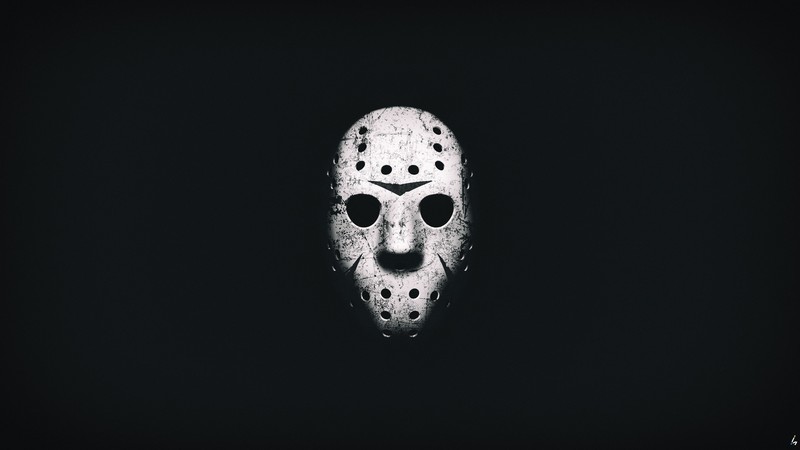 Jason Voorhees, Friday the 13th, friday the 13th (game), horror, fan art, digital art, Photoshop, mask, simple background, monochrome