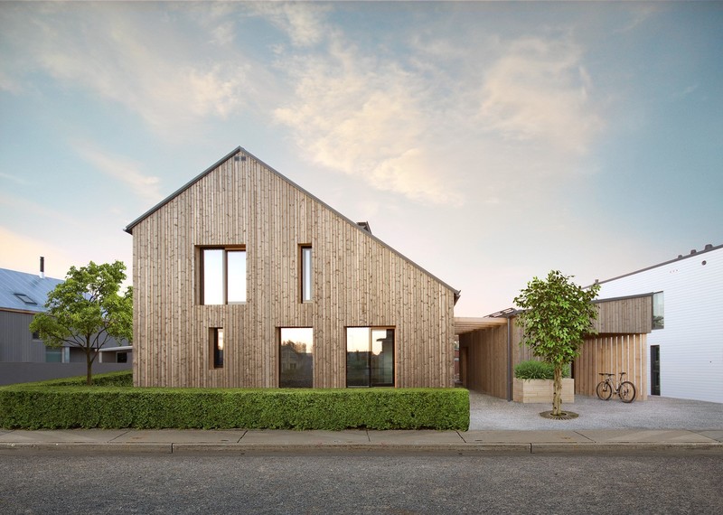 house, architecture, modern, bikes, wood house