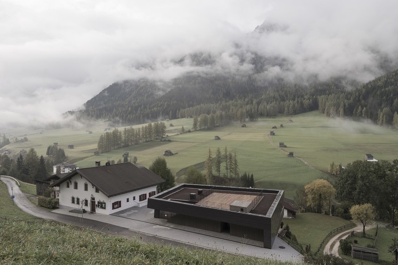 house, architecture, landscape, clouds