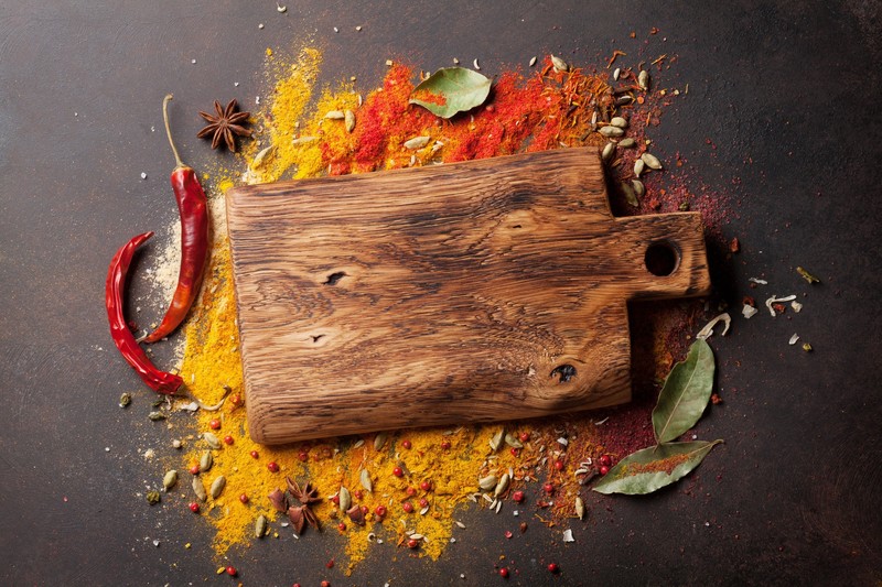 wood, food, spices, colorful