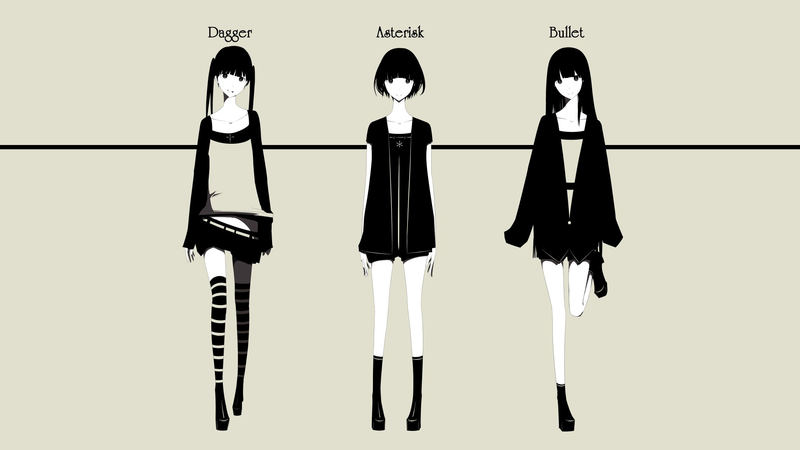 anime girls, simple background, thigh-highs, dress, long hair, short hair, shorts, shirt, twintails