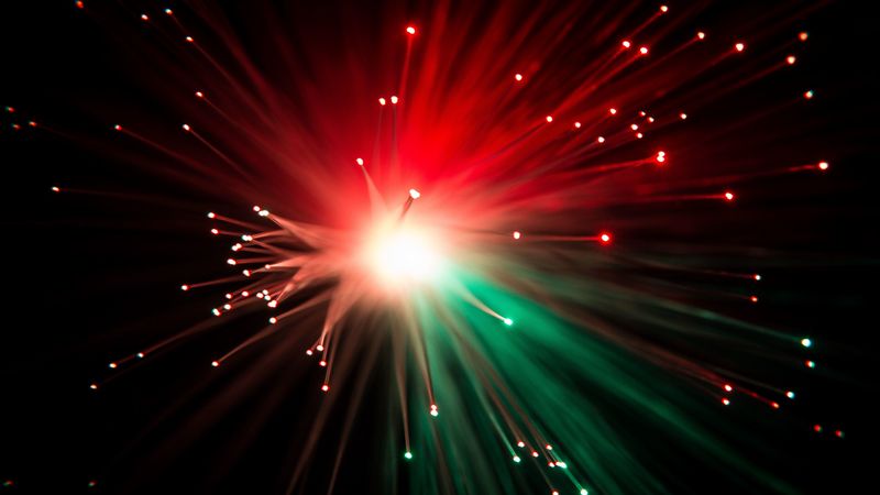 optical fiber, sparks, glitter, light, rays, 4k