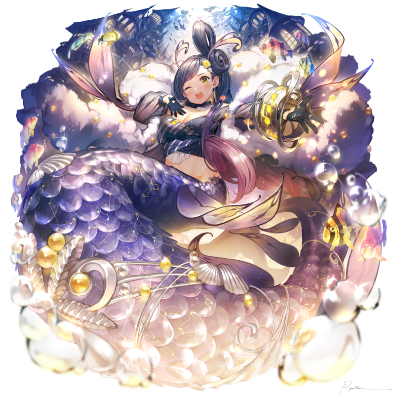 anime girls, anime, mermaids, original characters