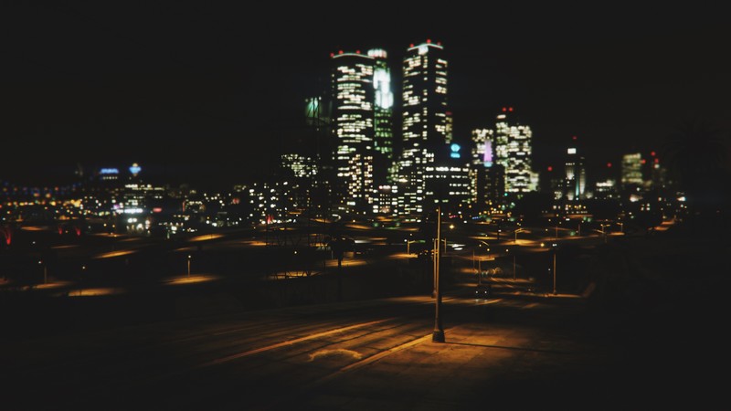 night, city lights, city, Grand Theft Auto V, GTA5, video games