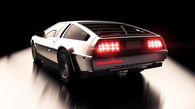 car, vehicle, silver cars, DeLorean