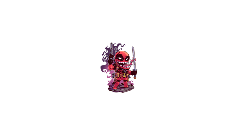 chibi, minimalism, Venom, Marvel Comics, Marvel Heroes, Marvel Super Heroes, Derek Laufman