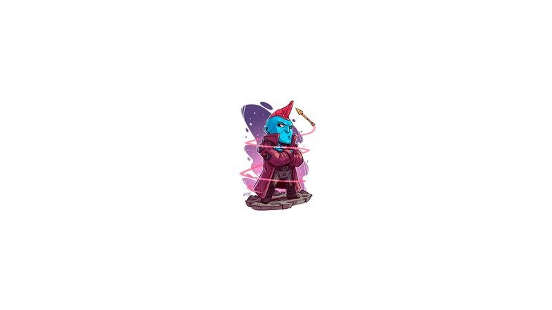 Marvel Cinematic Universe, chibi, minimalism, Yondu, Marvel Comics, Marvel Heroes, Marvel Super Heroes, Derek Laufman, Guardians of the Galaxy