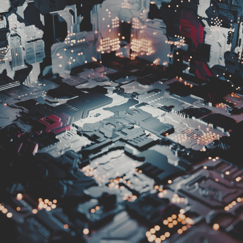 tech, futuristic, Blender, motherboards