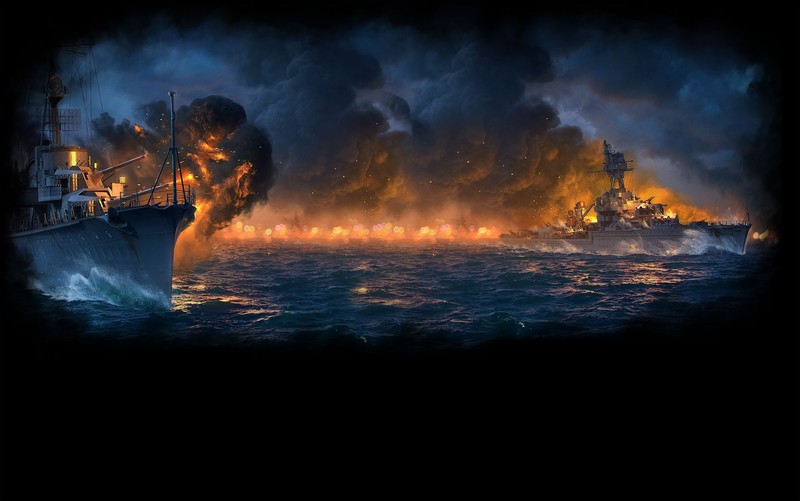 video games, World of Warships, video game art, war, vehicle, fire