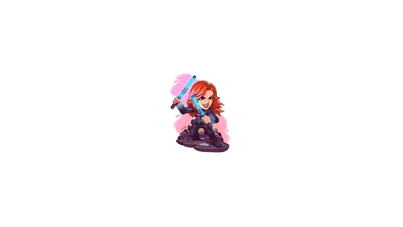 Black Widow, Marvel Comics, hero, chibi, minimalism, Marvel Heroes, S.H.I.E.L.D., Marvel Super Heroes, MCU, Derek Laufman, superhero, The Avengers, Spy (character), Marvel Cinematic Universe