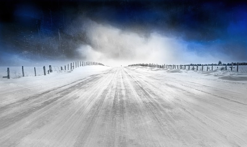 road, ice, snow, winter