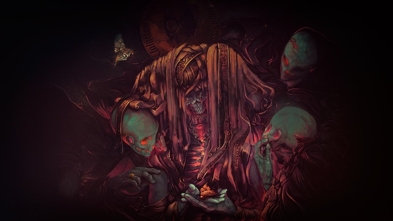 dark, artwork, skull, Anato Finnstark