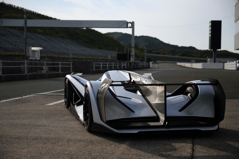 Mazda LM55 Vision Gran Turismo, rear view, race tracks, vehicle, car, race cars, concept car, concept cars, sports car, supercars, Super Car, Hypercar, Gran Turismo, Vision Gran Turismo, motorsports, Motorsport, futuristic