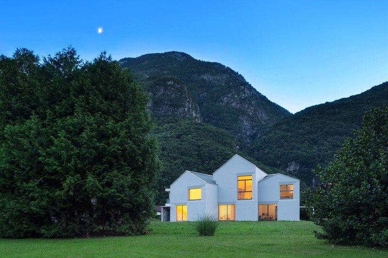 house, architecture, modern, mountains