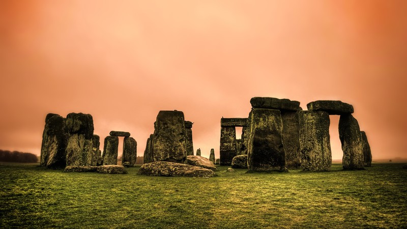 nature, Stonehenge, stones, outdoors, sky