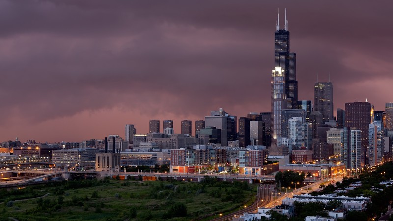 photography, skyline, cityscape, city, Chicago, USA