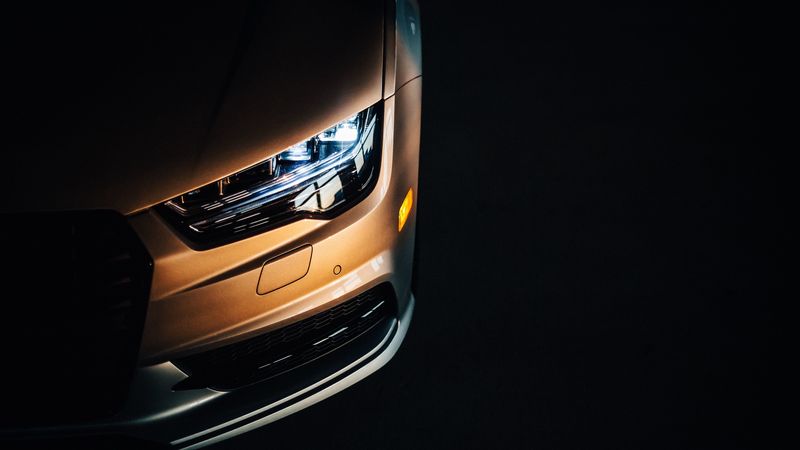 audi s6, audi, headlight, dark, 4k