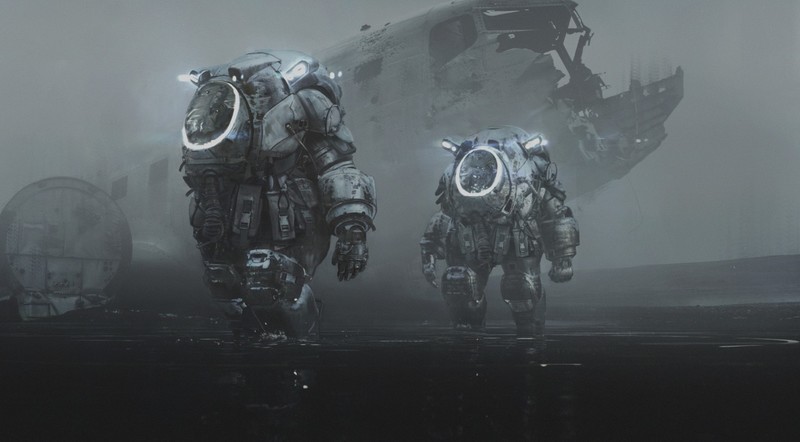 space suit, futuristic, science fiction