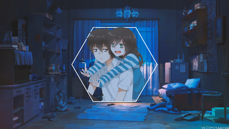 anime, anime girls, picture-in-picture, Watashi ga Motenai no wa Dou Kangaetemo Omaera ga Warui!, Kuroki Tomoko, Tomoko Kuroki