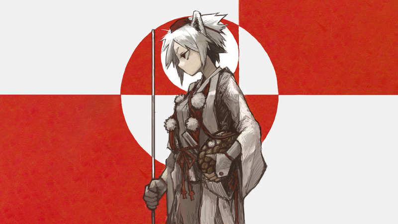 anime, manga, anime girls, Touhou, Male, silver hair, kimono