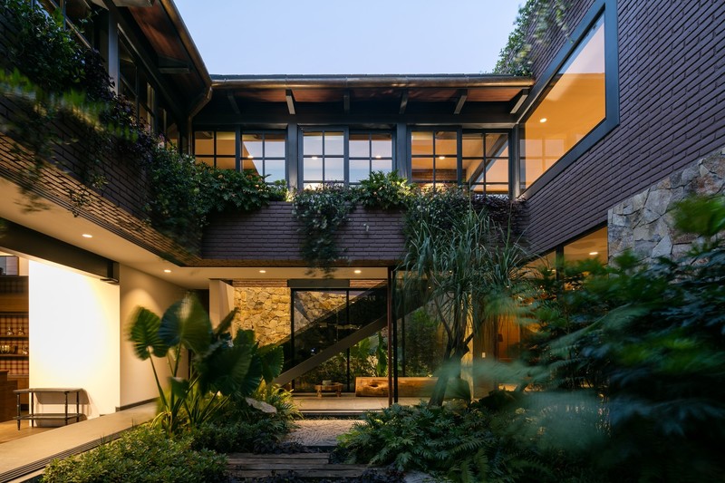 house, modern, architecture, nature, plants, garden, stairs