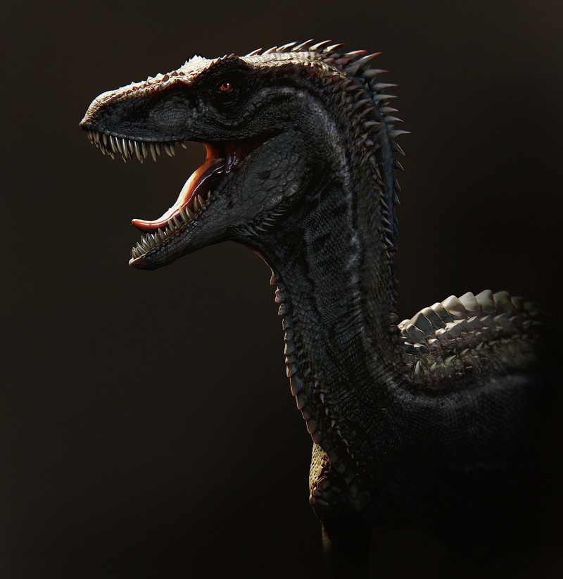 Soufiane Idrassi, dinosaurs, velociraptors, digital art