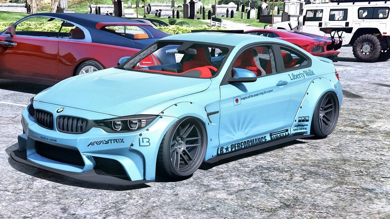 BMW M4, car, vehicle, blue cars, Grand Theft Auto V
