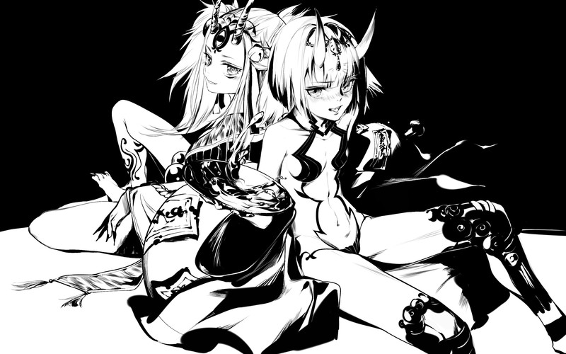 anime girls, anime, Fate/Grand Order, Ibaraki Douji, Shuten Douji (Fate/Grand Order)