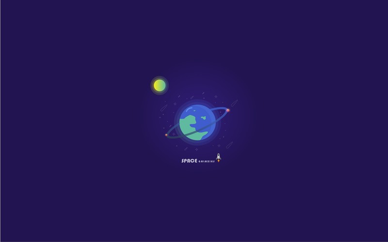 universe, planet, illustration, space, rocket, space art, minimalism