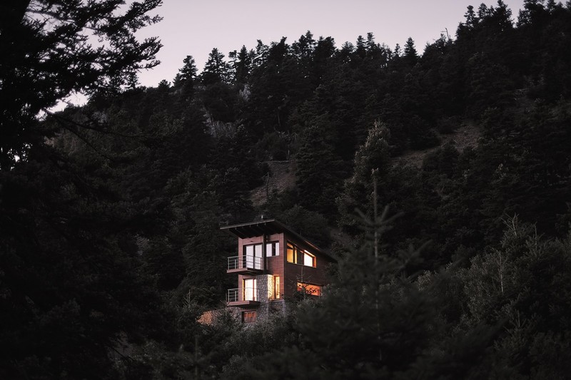 house, architecture, modern, forest, cabin