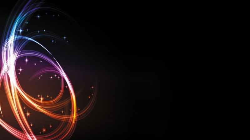abstract, colorful, black background, vector art