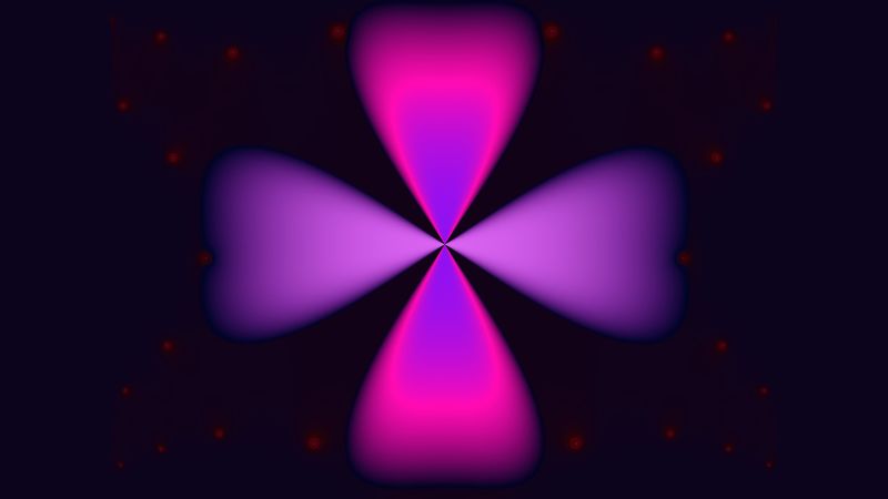 fractal, neon, glow, 4k