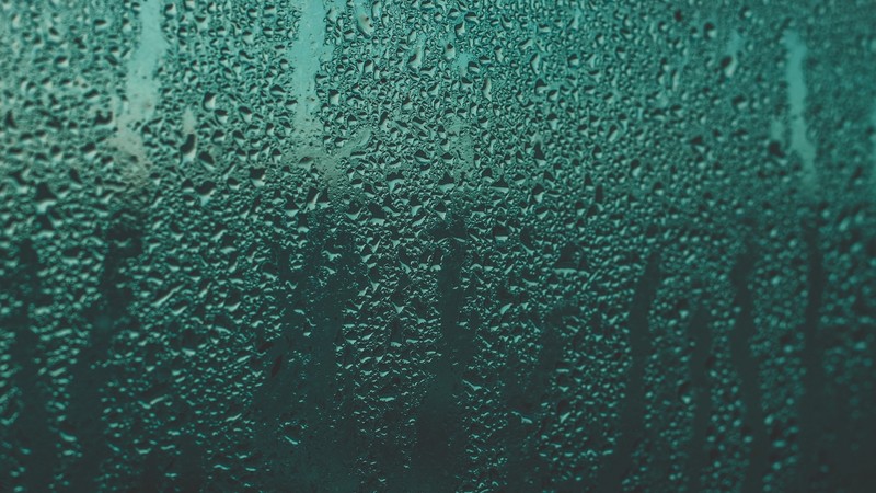 rain, water, glass, liquid, water drops, teal