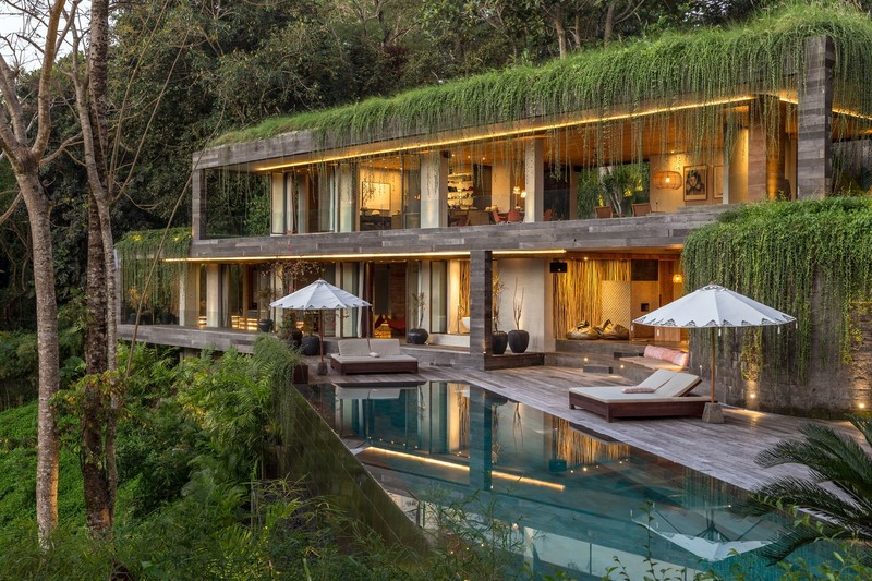 house, modern, mansions, swimming pool, architecture, Thailand, nature