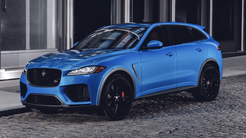 blue, blue cars, Jaguar (car), Jaguar F-Pace, car, vehicle