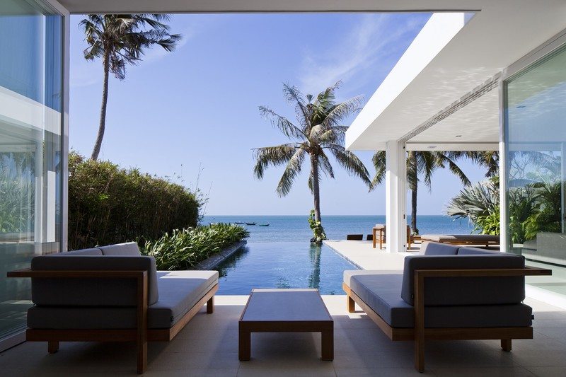 house, architecture, luxury, mansions, palm trees, modern, swimming pool, sea