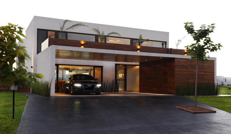 house, modern, luxury, architecture, mansions, Audi, Garage