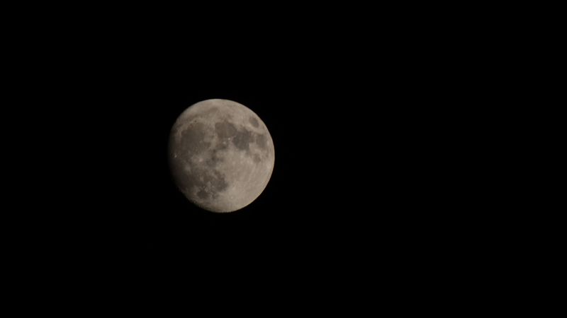moon, shadow, night, black, 4k