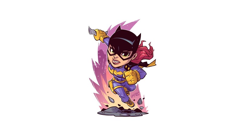 white background, simple background, DC Comics, Derek Laufman, Bat Girl