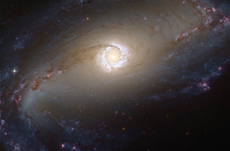 barred spiral galaxy, NGC 1097, space, galaxy, NASA, stars