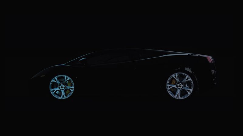 lamborghini, black, minimalism, side view, 4k