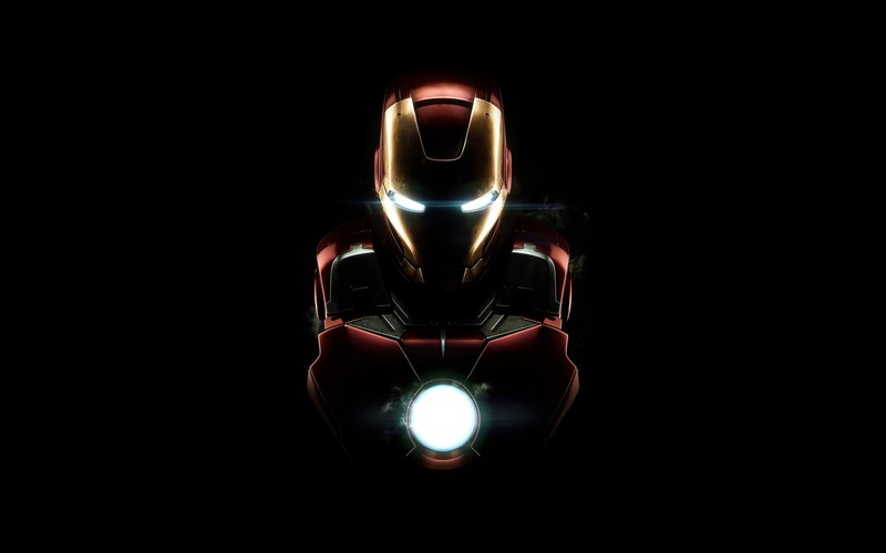 dark, Iron Man, Marvel Cinematic Universe, simple background, frontal view