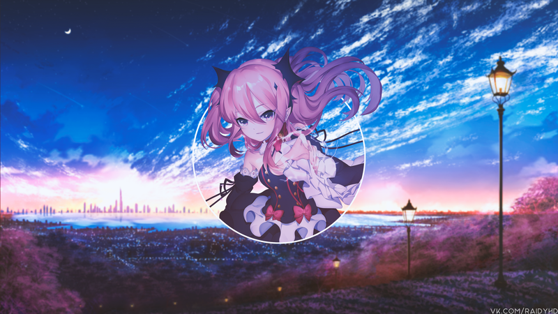 anime girls, anime, picture-in-picture
