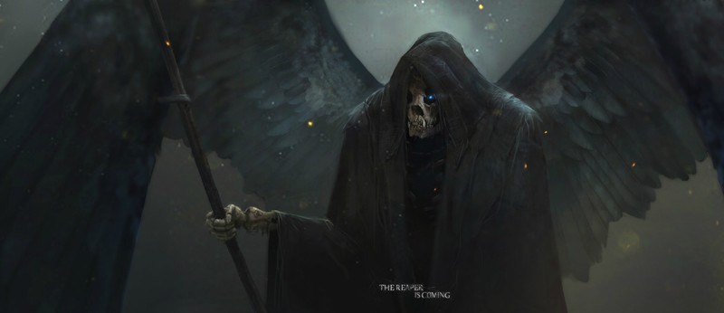 fantasy art, skull, Grim Reaper, dark fantasy