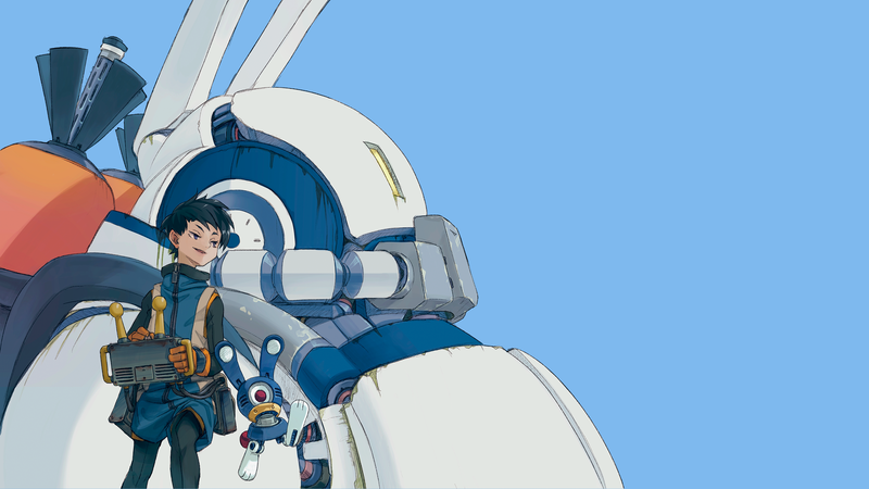 hardcore, mech, pilot, robot, rabbits, album covers, short hair, robotic, cover art, bunny ears, light blue