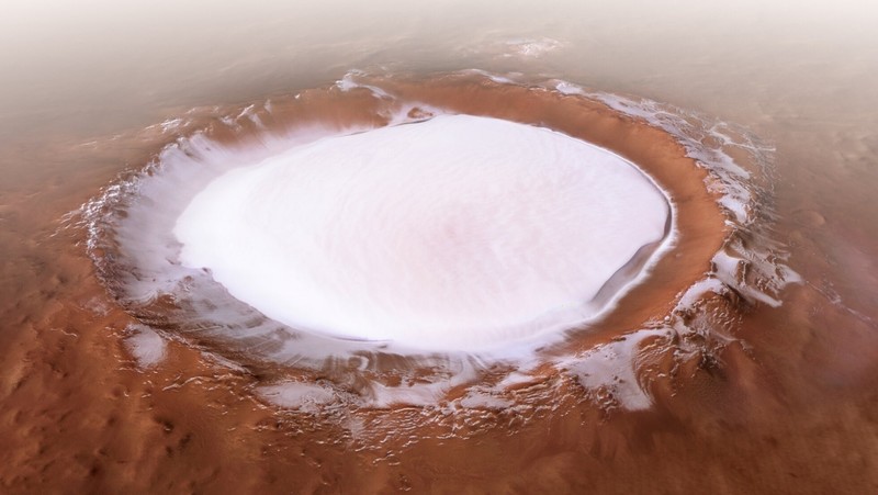 Mars, NASA, space, planet, landscape, ice, lake