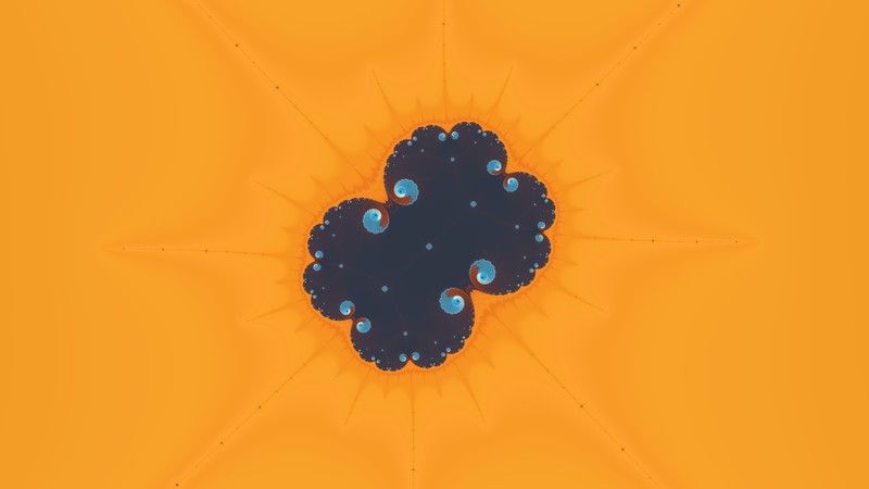 fractal, Mandelbrot, abstract, orange background