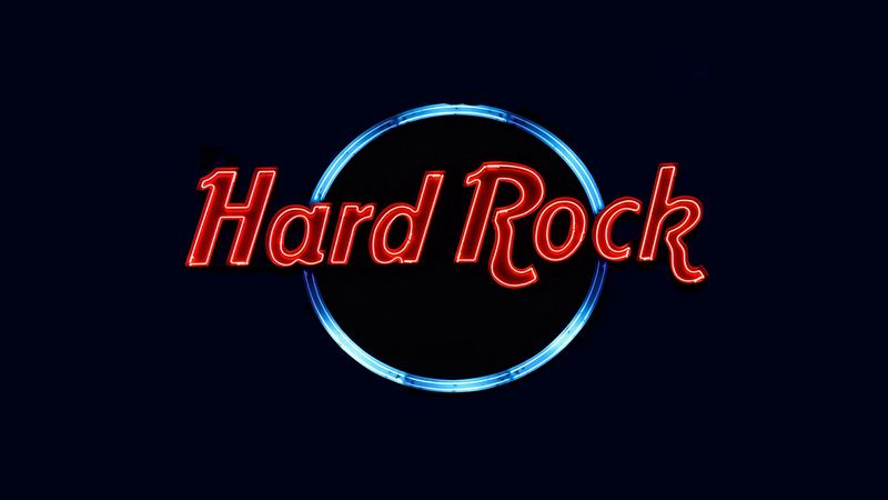 hard rock, neon, inscription, sign, 4k