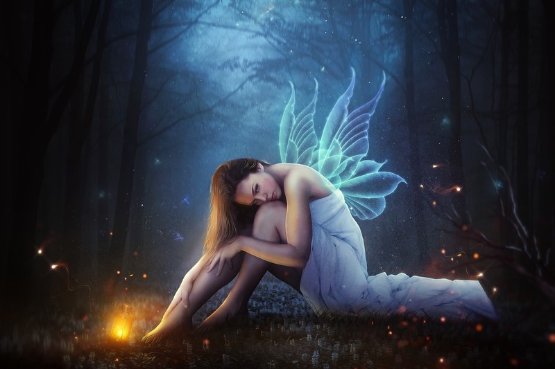 fantasy girl, fantasy art, wings, dark, fairies
