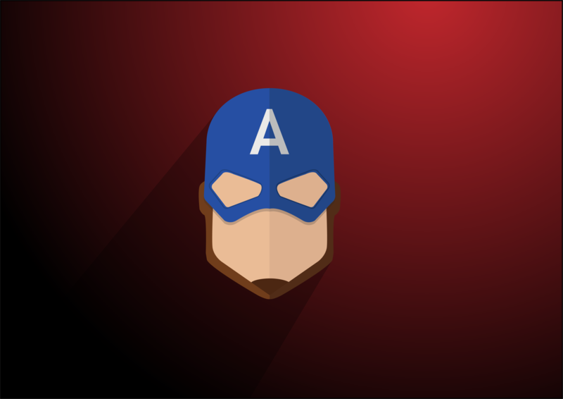 Captain America, minimalism, red background, mask